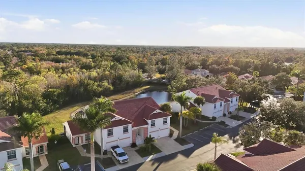 an aerial view of multiple house