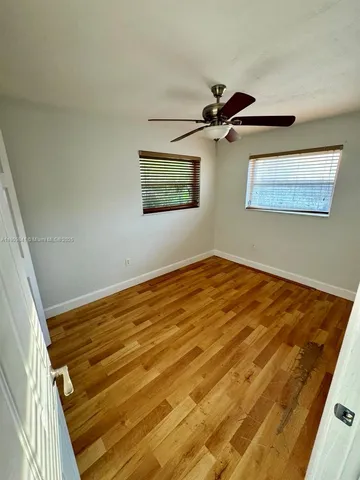 a view of a ceiling fan