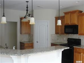 112 Rushing Water Lane Troutman, NC 28166 - Photo 5 of 16 a kitchen with stainless steel appliances kitchen island granite countertop a refrigerator a stove and a sink with wooden floor