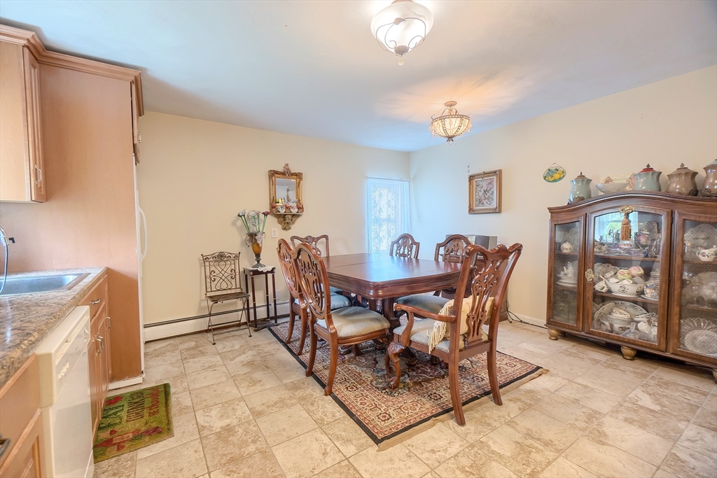 201-203 Stone Street Clinton, MA 01510 - Photo 32 of 42 a dining room with furniture and a floor to ceiling window
