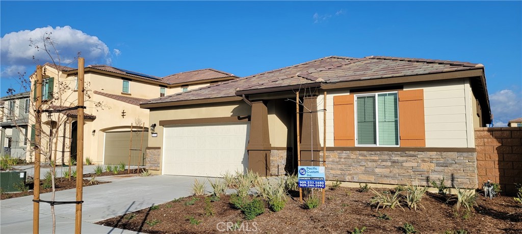 a front view of a house