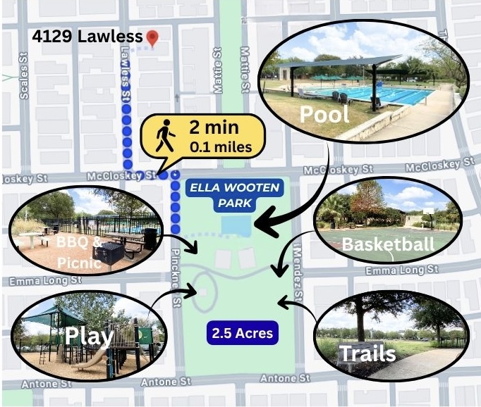 4129 Lawless Street Austin, TX 78723 - Photo 28 of 38 2-min walk to a spacious park with a pool!