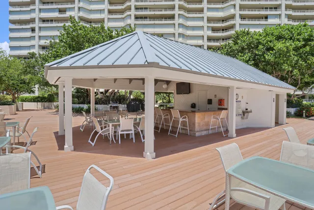 a outdoor view with patio