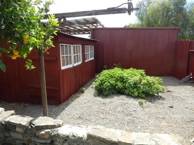 a backyard of a house