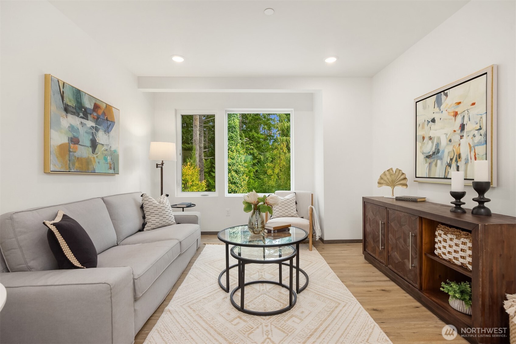 1359 Nolta Loop Northeast Bainbridge Island, WA 98110 - Photo 7 of 28 a living room with furniture and a large window