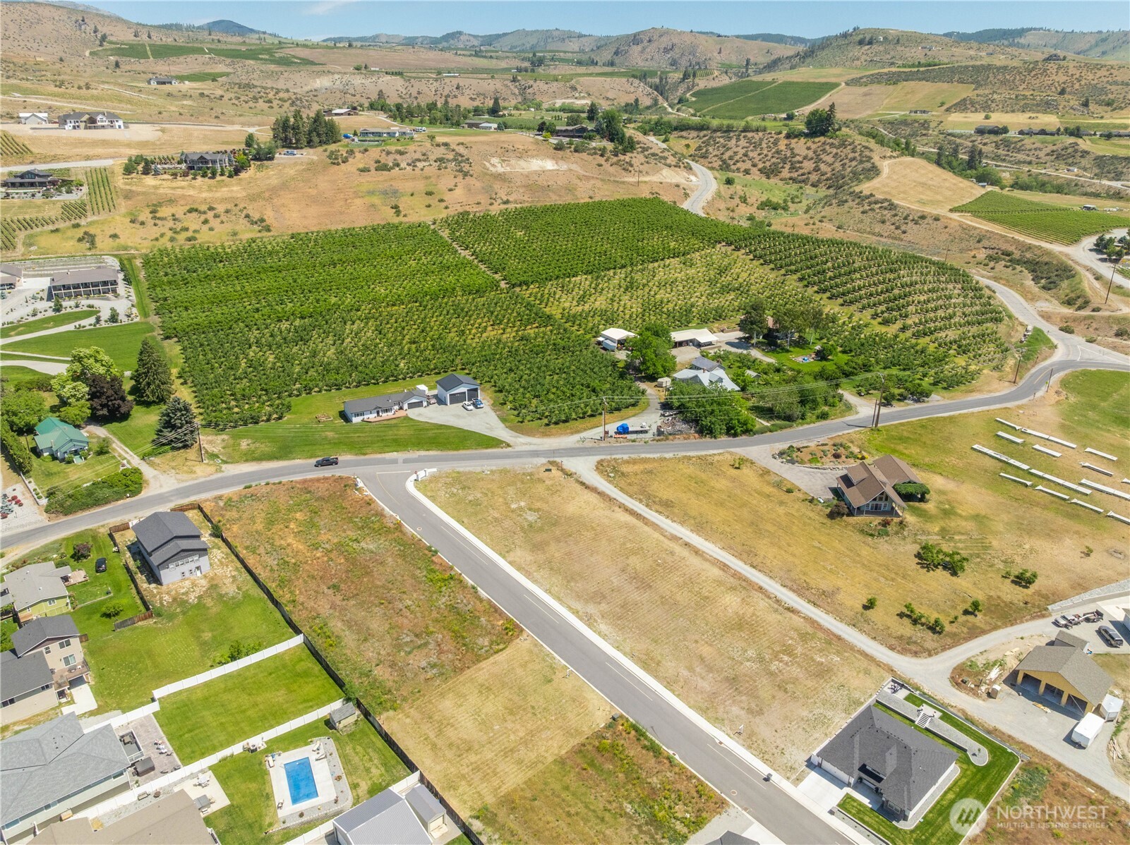58 Sailing Hawk Lane Manson, WA 98831 - Photo 9 of 36 an aerial view of residential houses with outdoor space