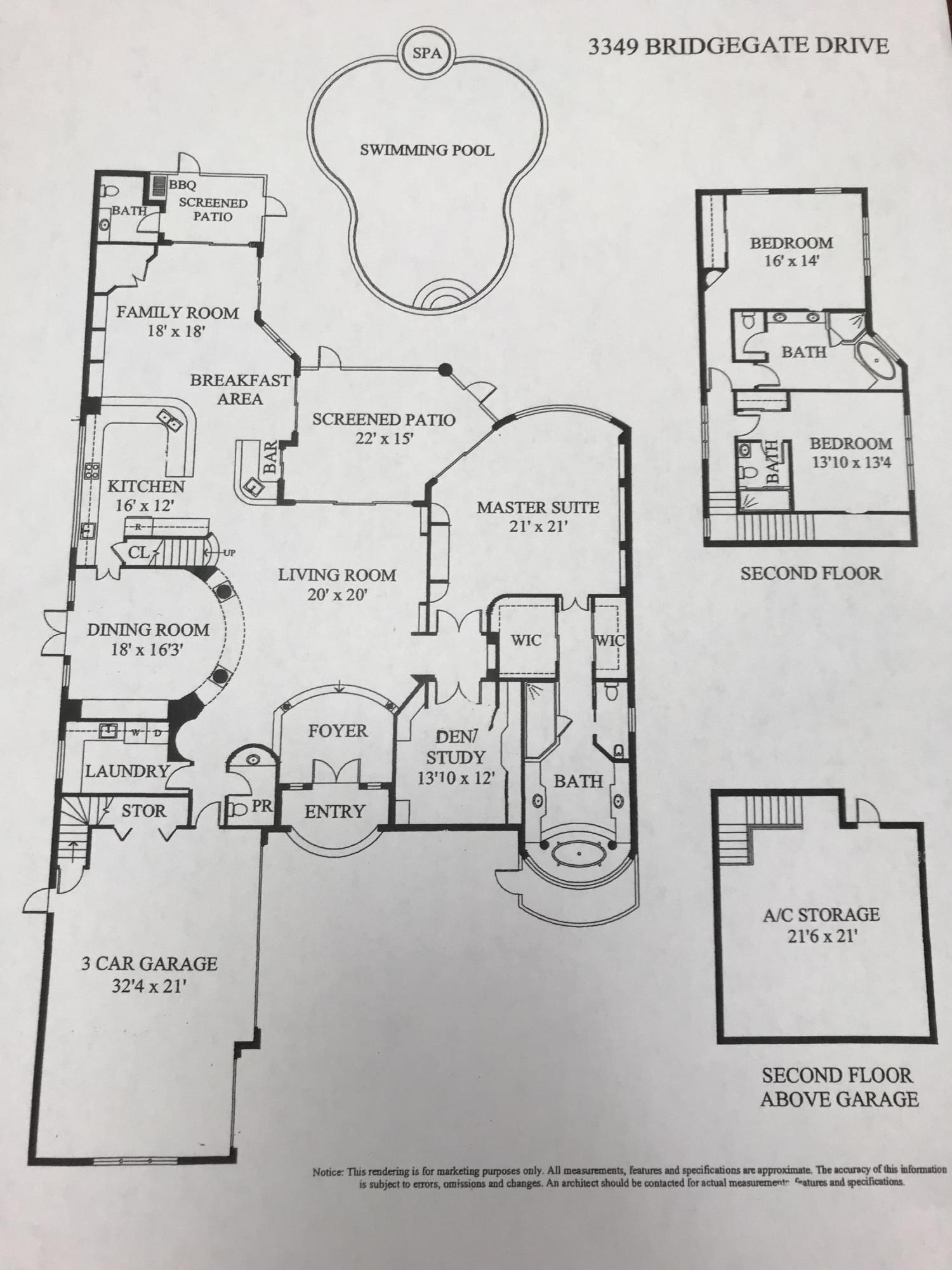 3349 Bridgegate Drive Jupiter, FL 33477 - Photo 47 of 47 Floor Plan