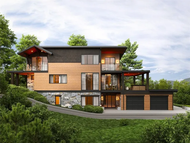 an aerial view of multi story residential apartment building