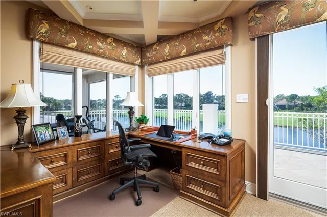 a room with furniture and a table