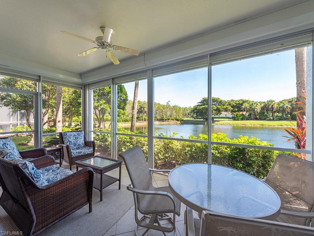 22911 Rosedale Drive, Unit 101 Estero, FL 34135 - Photo 13 of 15 Lanai with plenty of room for seating and dining! Enjoy this great lake view!