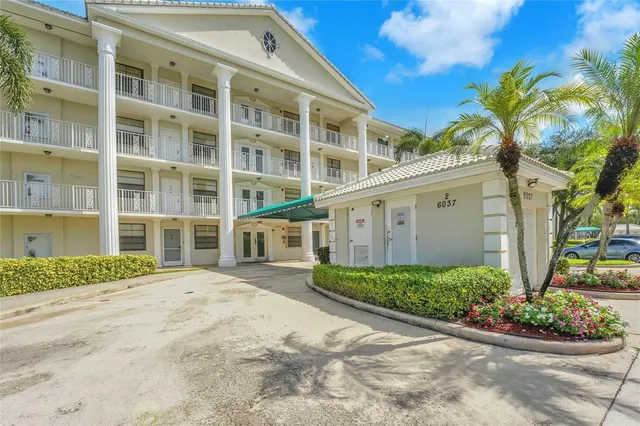 a front view of a building