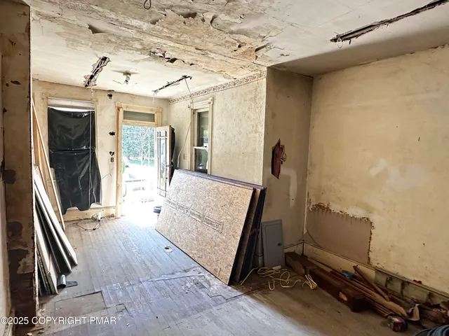 a room with gym equipment