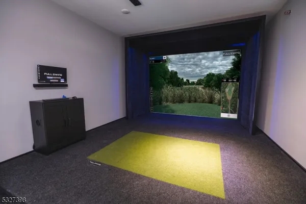 a view of a room with a large window