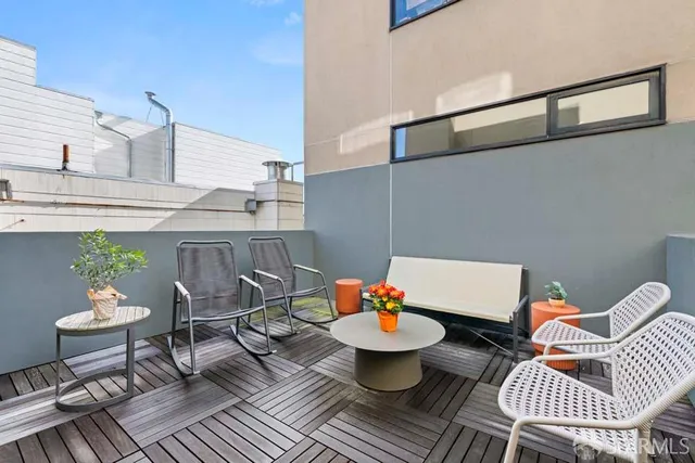 a outdoor space with furniture