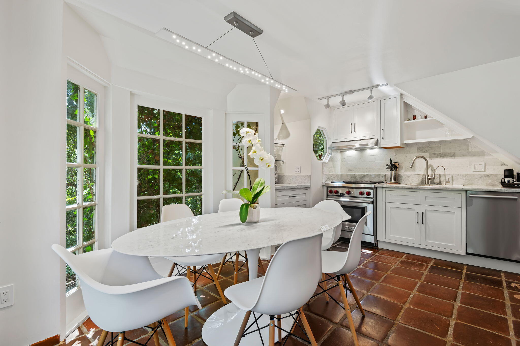 0 Picacho Lane Montecito, CA 93108 - Photo 14 of 25 a view of a dining room with furniture and wooden floor
