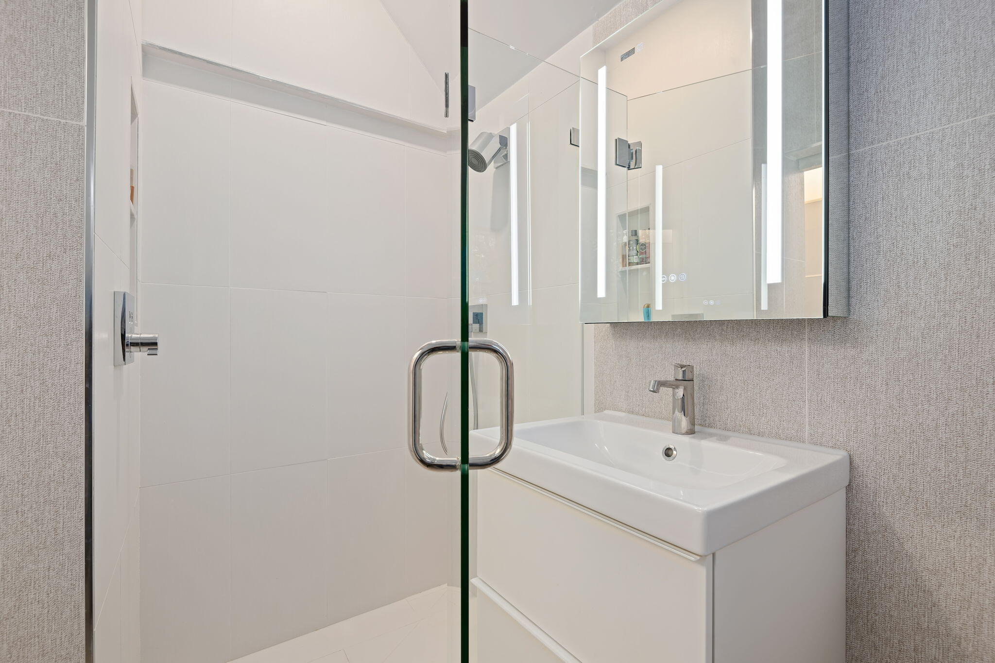 0 Picacho Lane Montecito, CA 93108 - Photo 19 of 25 a bathroom with a sink and a mirror