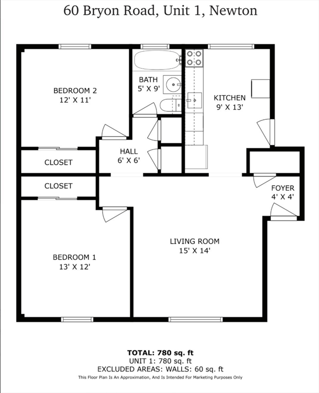 60 Bryon Road, Unit 1 Chestnut Hill, MA 02467 - Photo 12 of 12 Gallery Image 12