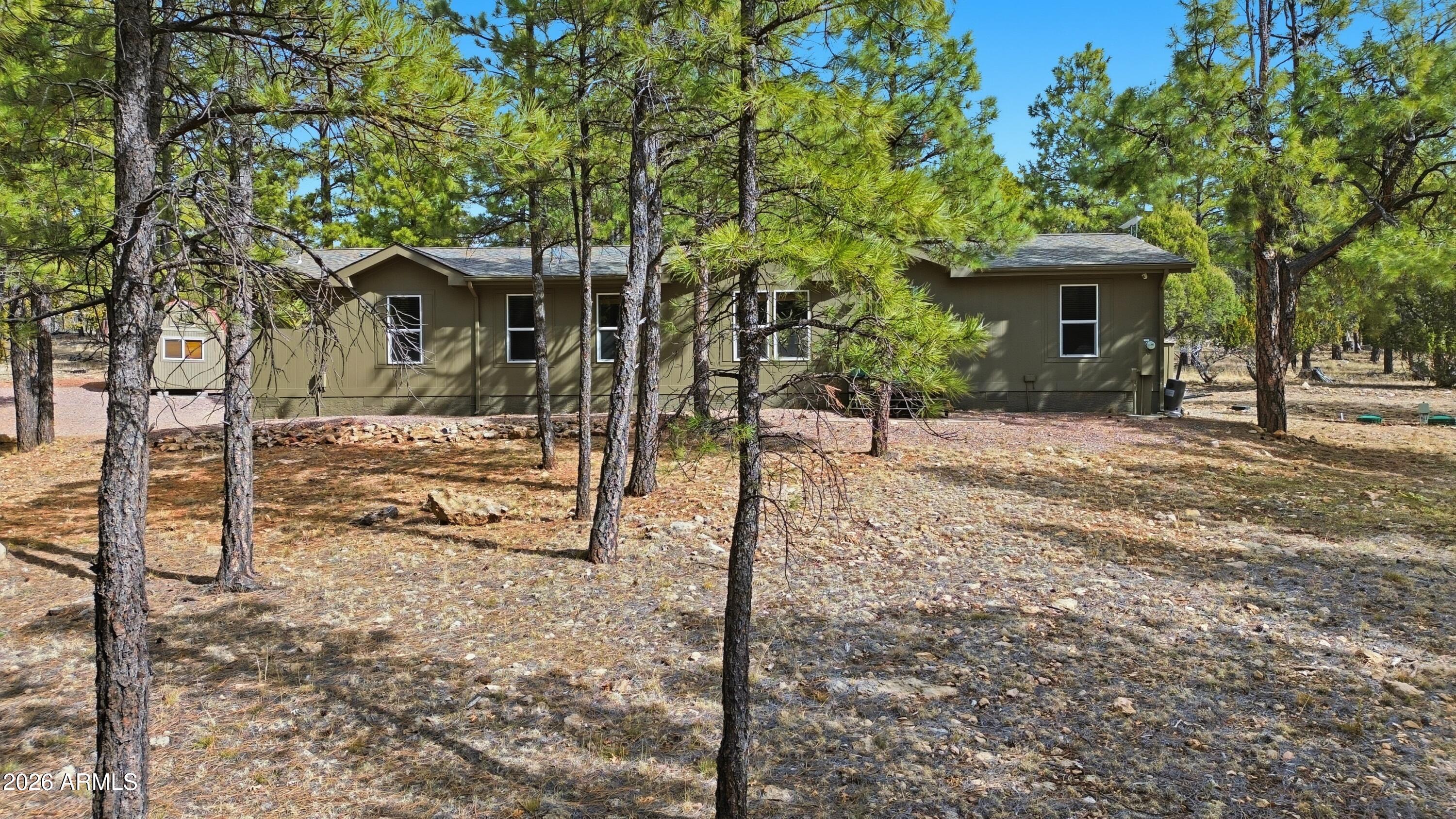 2381 Blue Ridge Drive Happy Jack, AZ 86024 - Photo 37 of 45 a view of a house with a tree in the yard