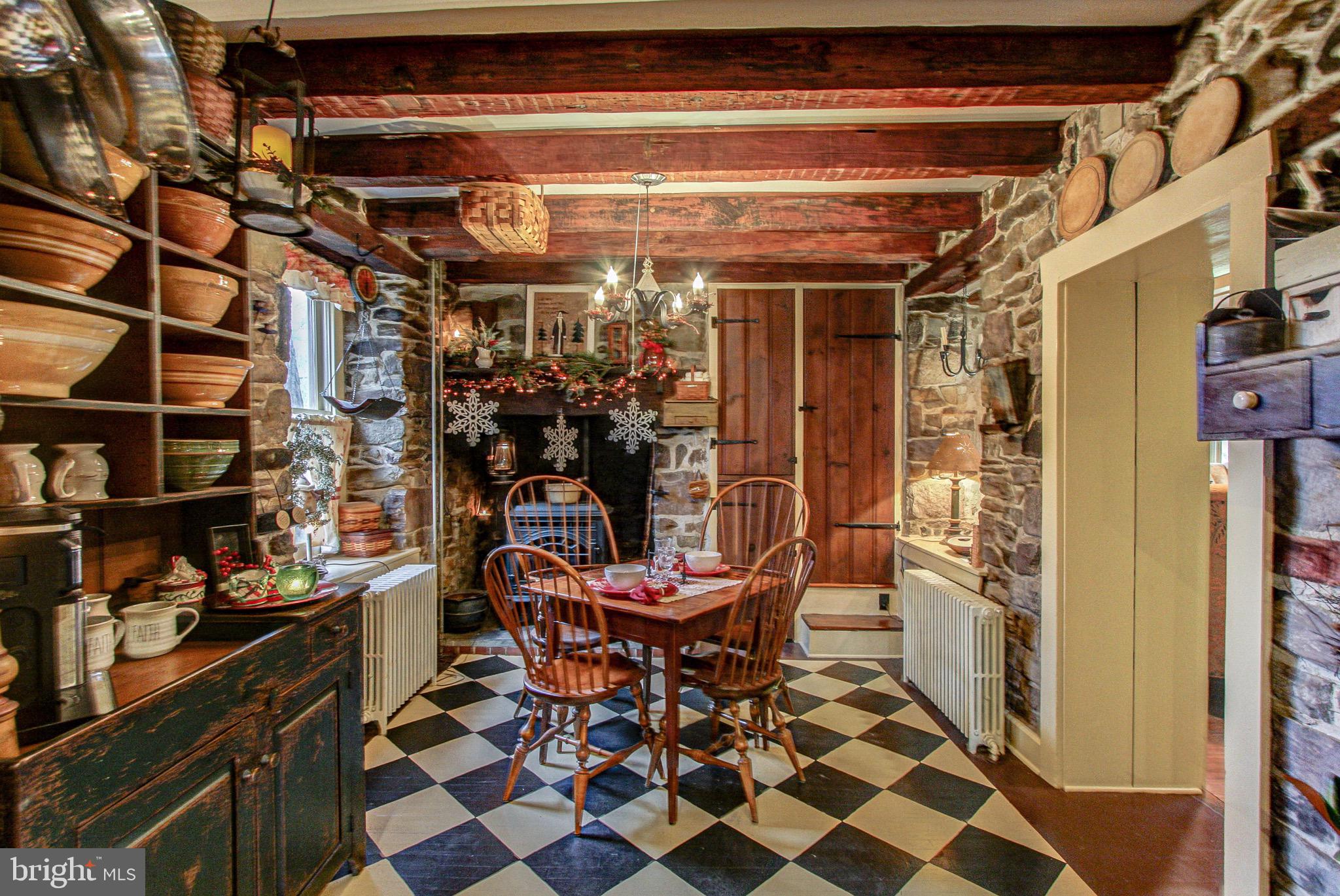 2613 Hill Road Green Lane, PA 18054 - Photo 19 of 146 Eat-in kitchen w/ walk-in FP & pellet stove