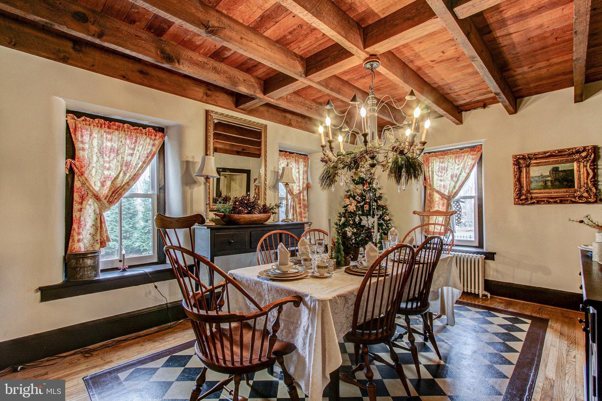 2613 Hill Road Green Lane, PA 18054 - Photo 36 of 146 Plus beamed ceilings in this dining room