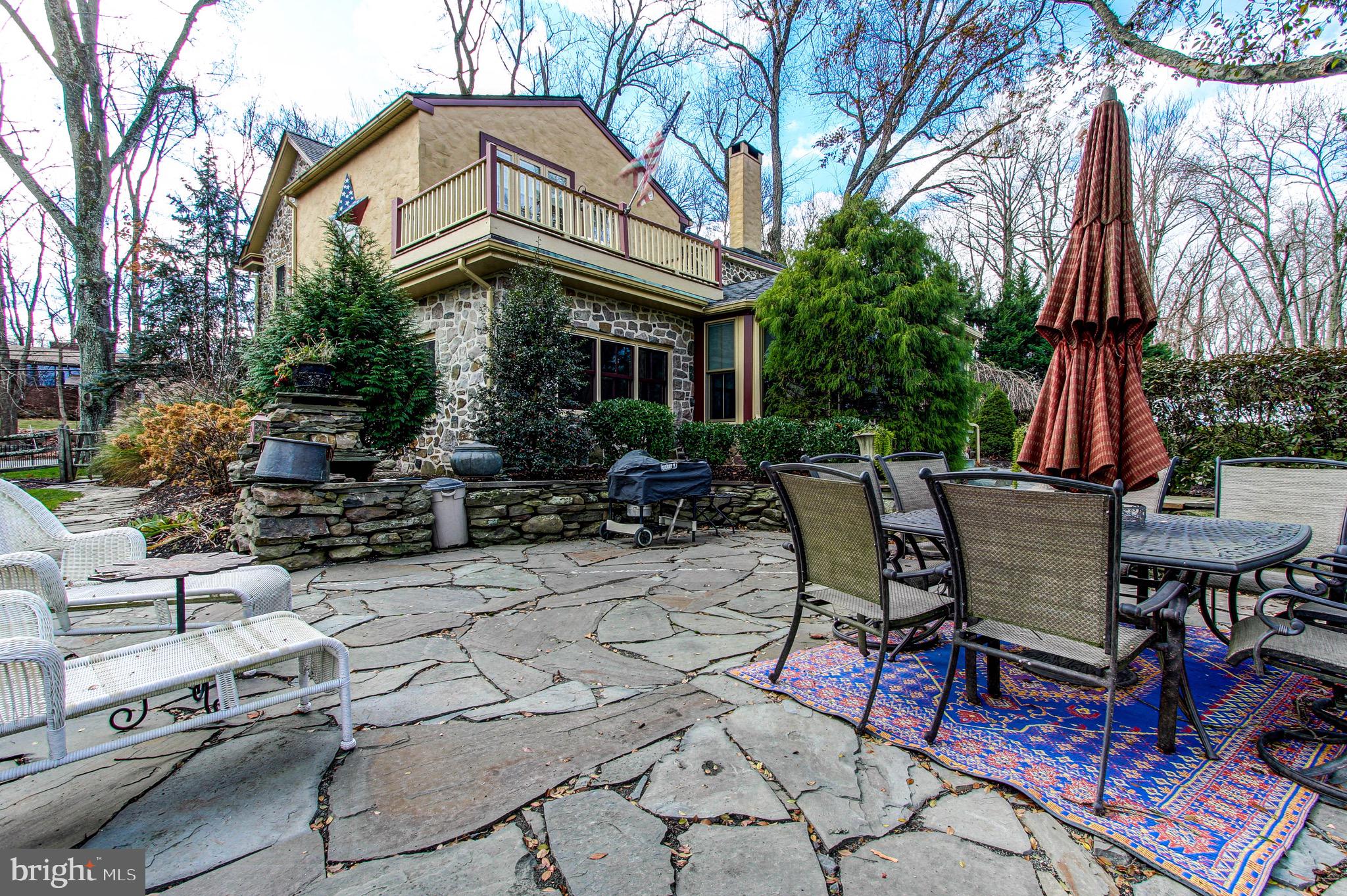 2613 Hill Road Green Lane, PA 18054 - Photo 73 of 146 Lower patio to main house and balcony