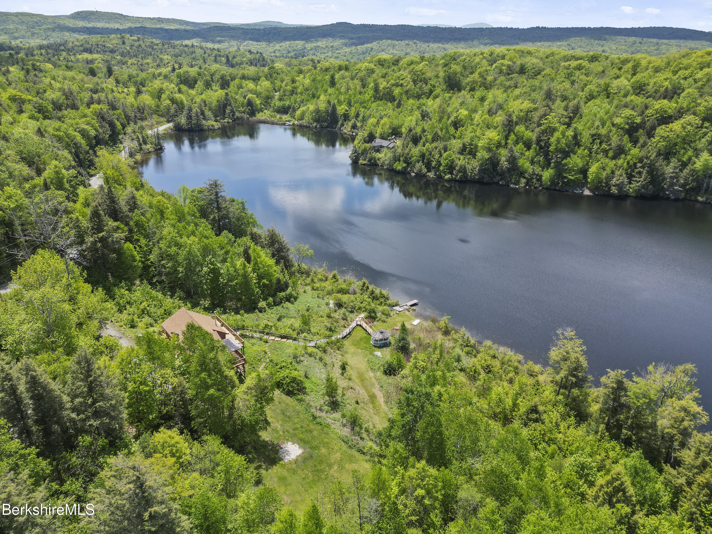 13 Hayes Pond Road Otis, MA 01253 - Photo 5 of 55 3-House & Pond Aerial