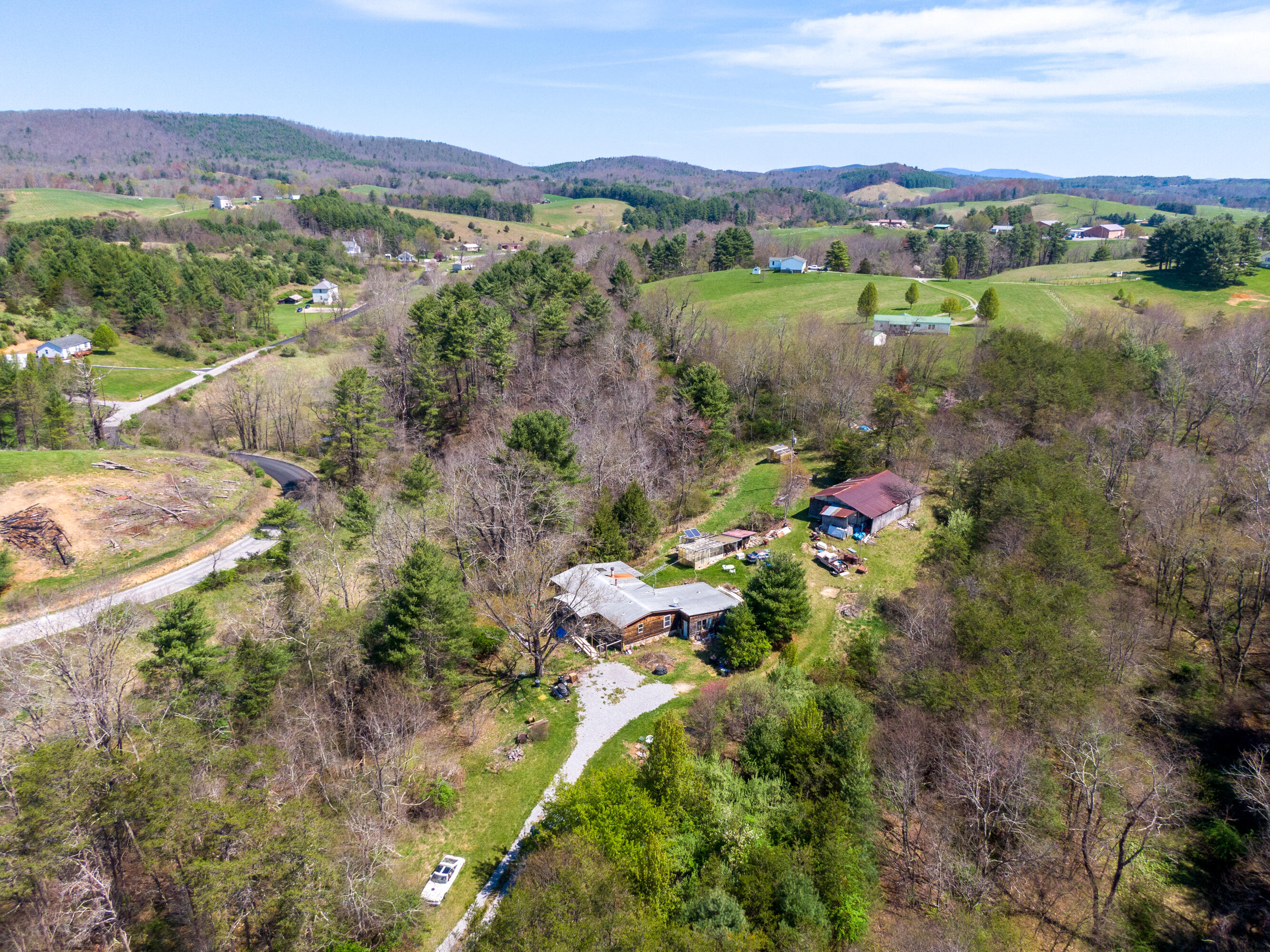 4610 Brush Creek Road Riner, VA 24149 - Photo 15 of 24 an aerial view of a houses with outdoor and green space