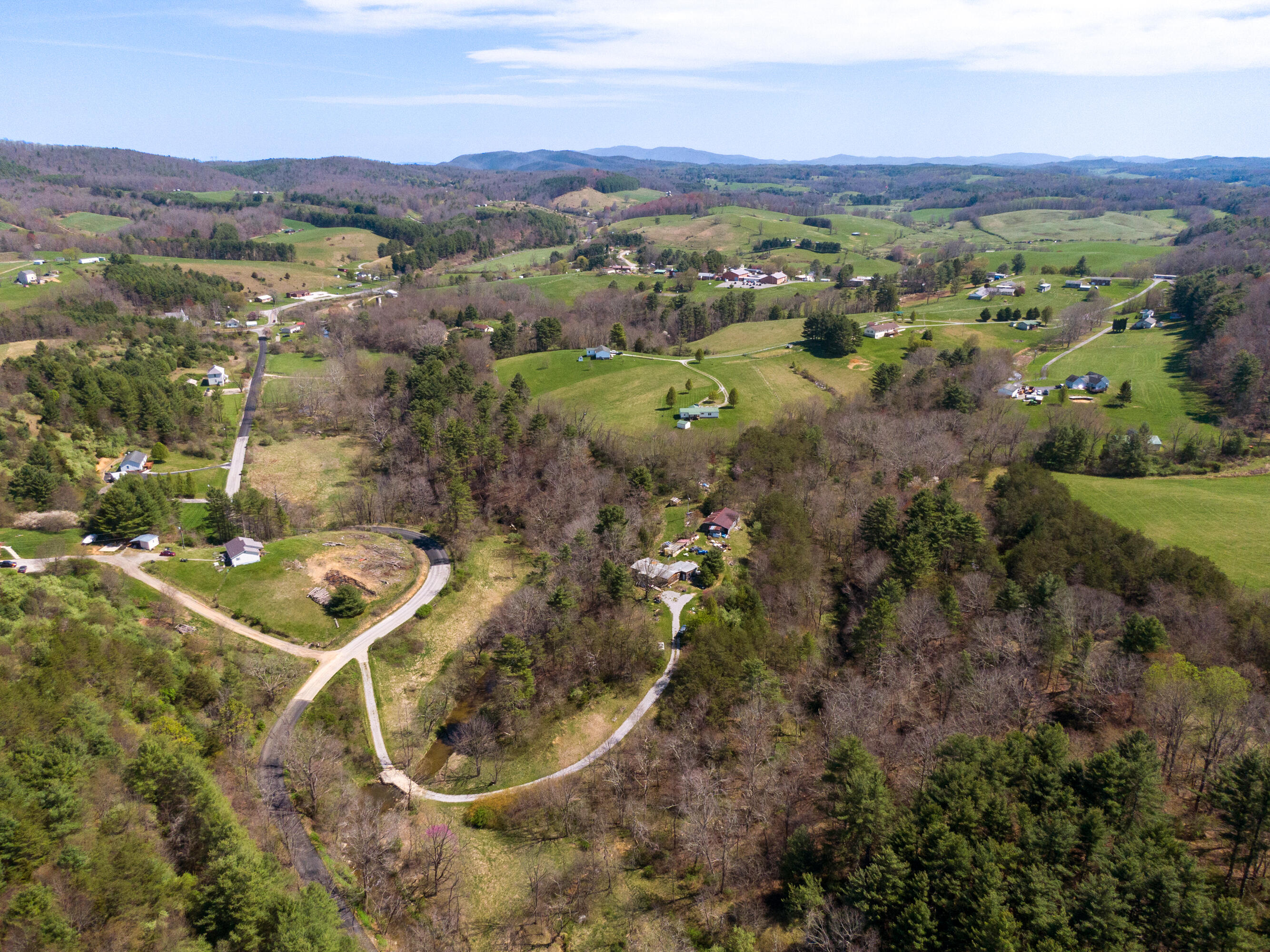 4610 Brush Creek Road Riner, VA 24149 - Photo 21 of 24 an aerial view of residential house with outdoor space and trees all around