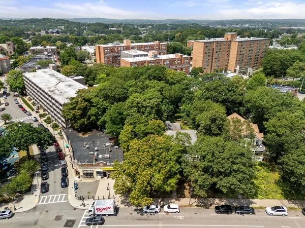 an aerial view of multiple house