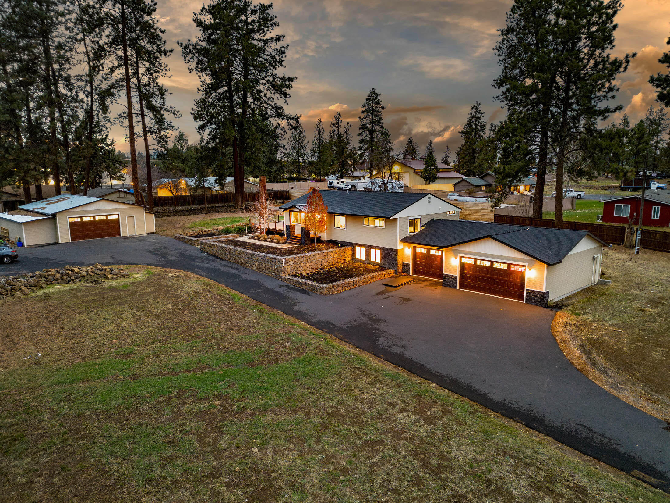 61151 Parrell Road Bend, OR 97702 - Photo 1 of 47 Twilight Aerial