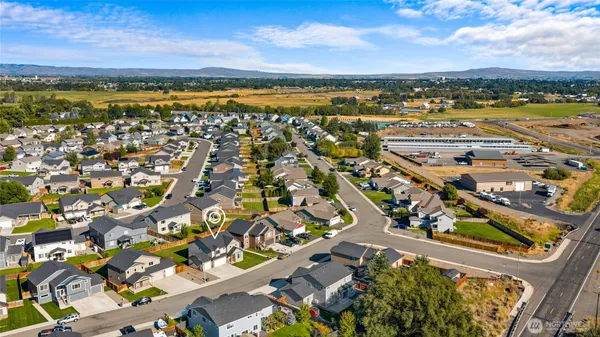 an aerial view of a city
