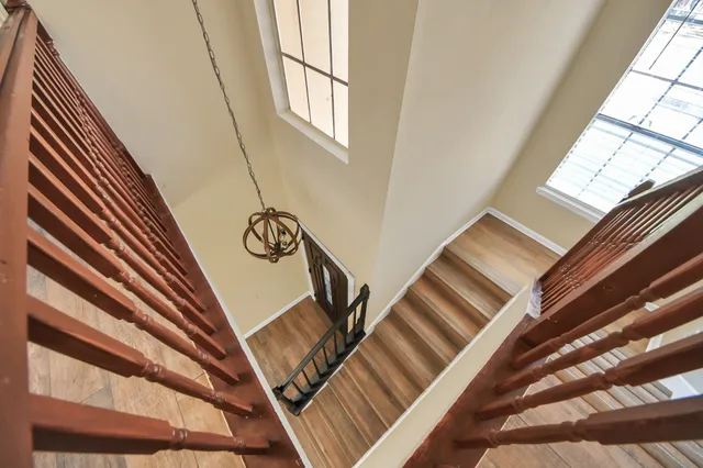a view of an entryway with a front door