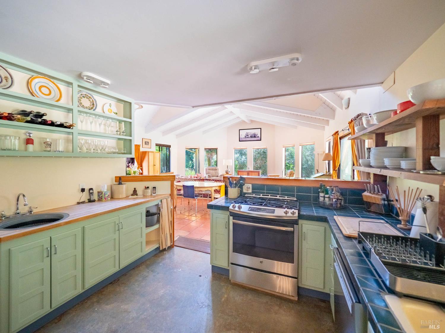 2151 Highway 128 Philo, CA 95466 - Photo 9 of 55 a kitchen with stove and cabinets