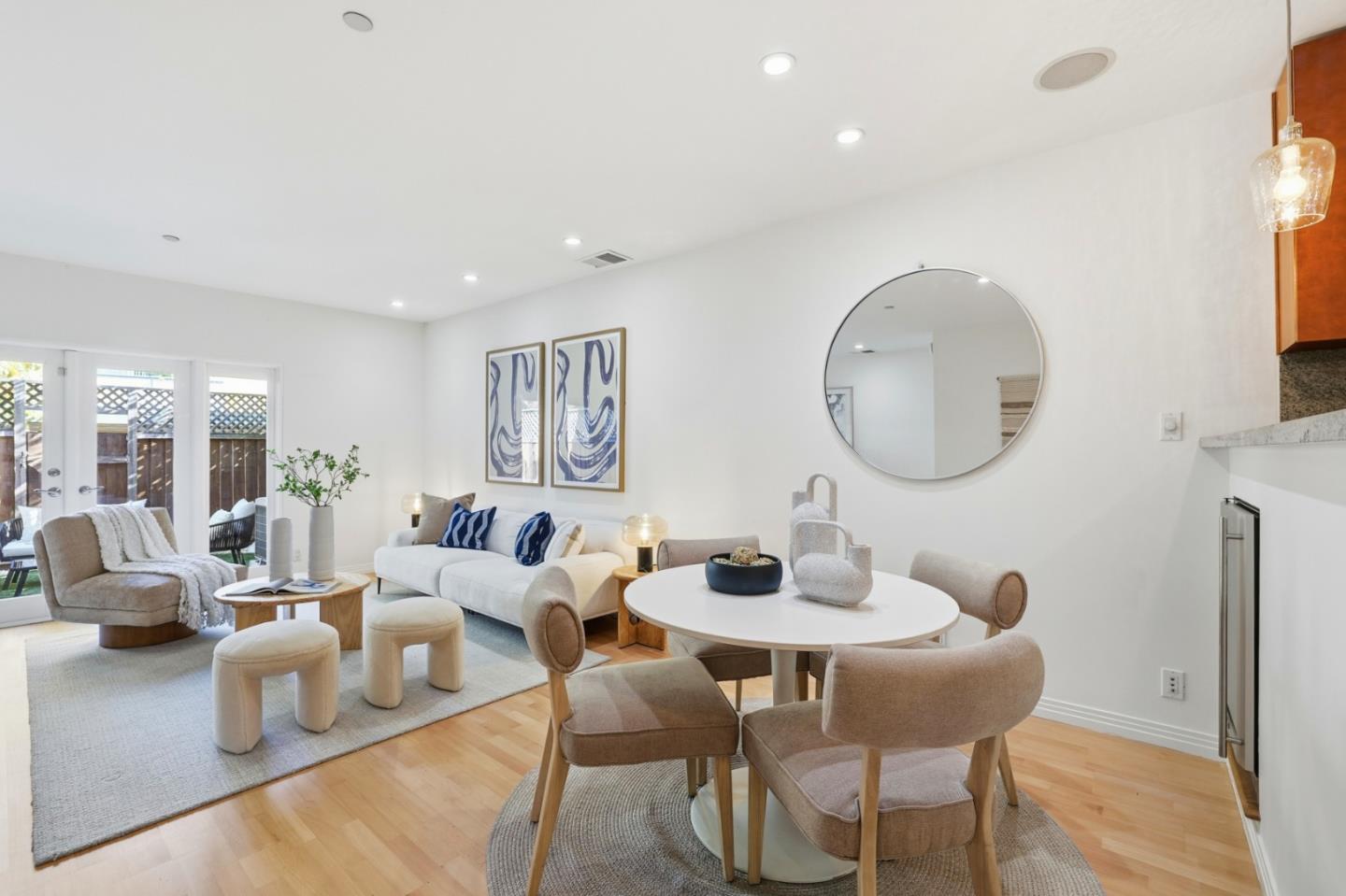 1835 Palm View Place, Unit 105 Santa Clara, CA 95050 - Photo 14 of 49 a living room with furniture a mirror and a table