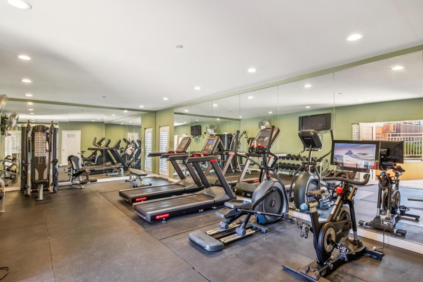 1835 Palm View Place, Unit 105 Santa Clara, CA 95050 - Photo 37 of 49 a view of a room with gym equipment