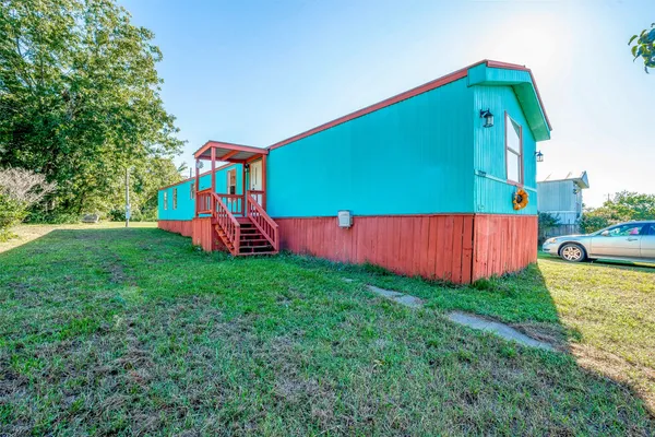 a view of a park with a slide