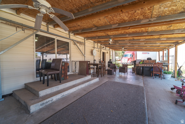 445 South Main Street Fayette, UT 84630 - Photo 44 of 45 View of patio / terrace featuring a ceiling fan