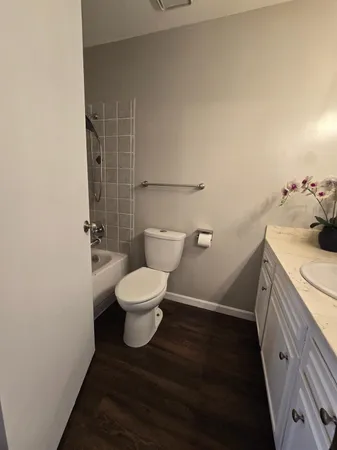 a bathroom with a sink and toilet