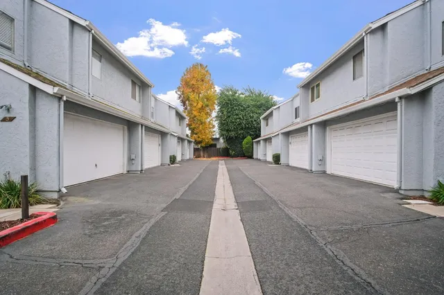 a view of backyard of house