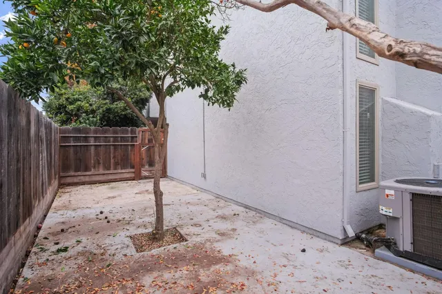 a backyard of a house