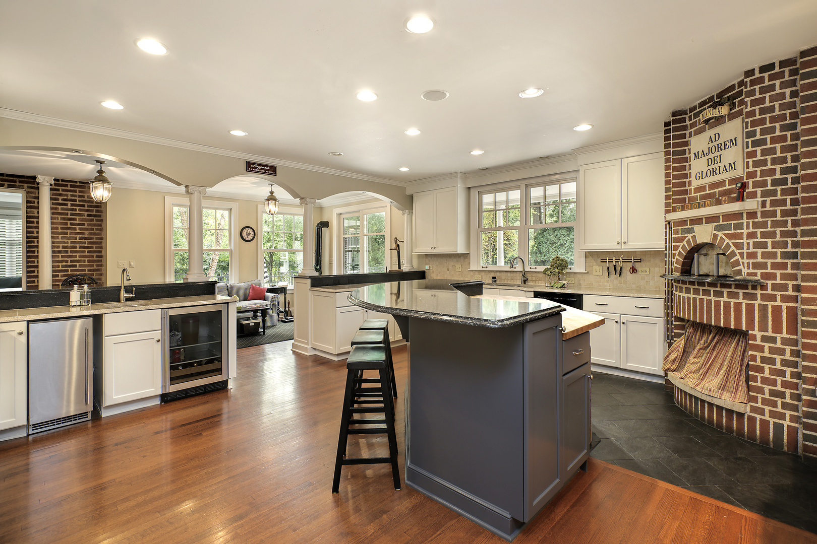 360 Palos Road Glencoe, IL 60022 - Photo 9 of 25 a kitchen with counter top space and wooden floor