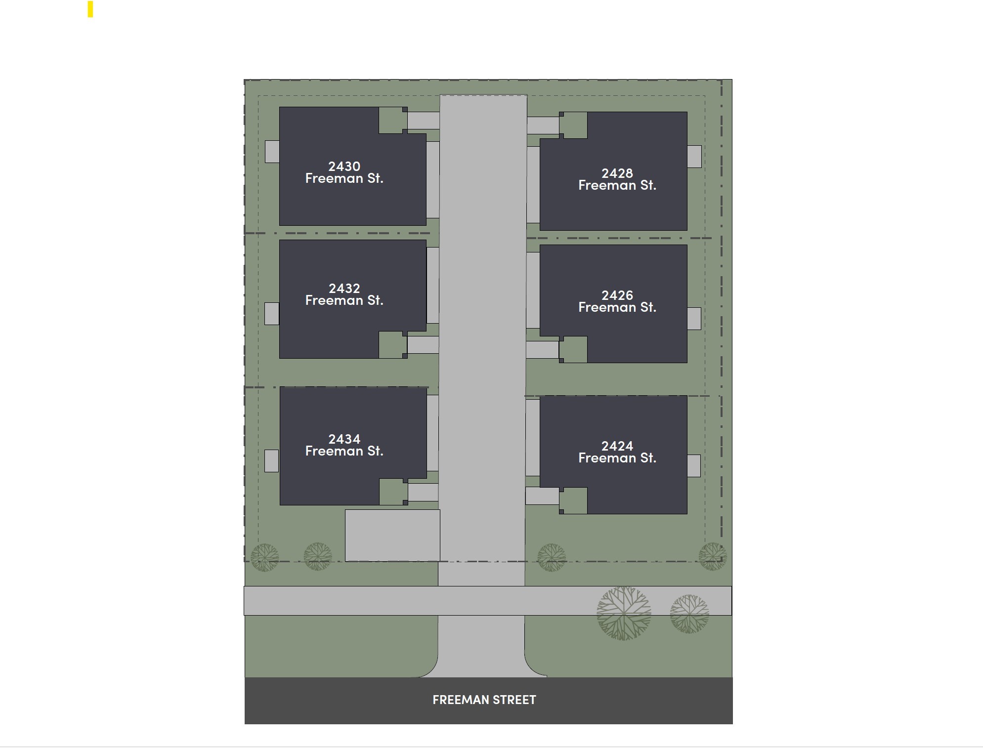 2424 Freeman Street Houston, TX 77009 - Photo 3 of 43 Eastside Terrace - Site Plan