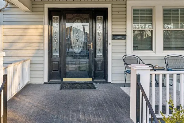 a view of front door of house