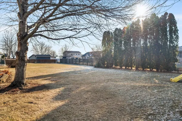 a view of yard with trees