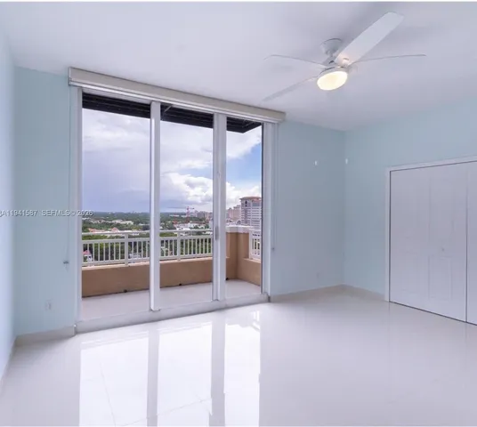 a view of city from a balcony