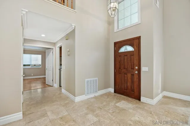 a view of an entryway of a house