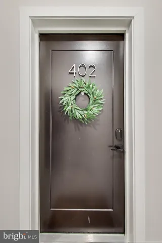 a close view of door