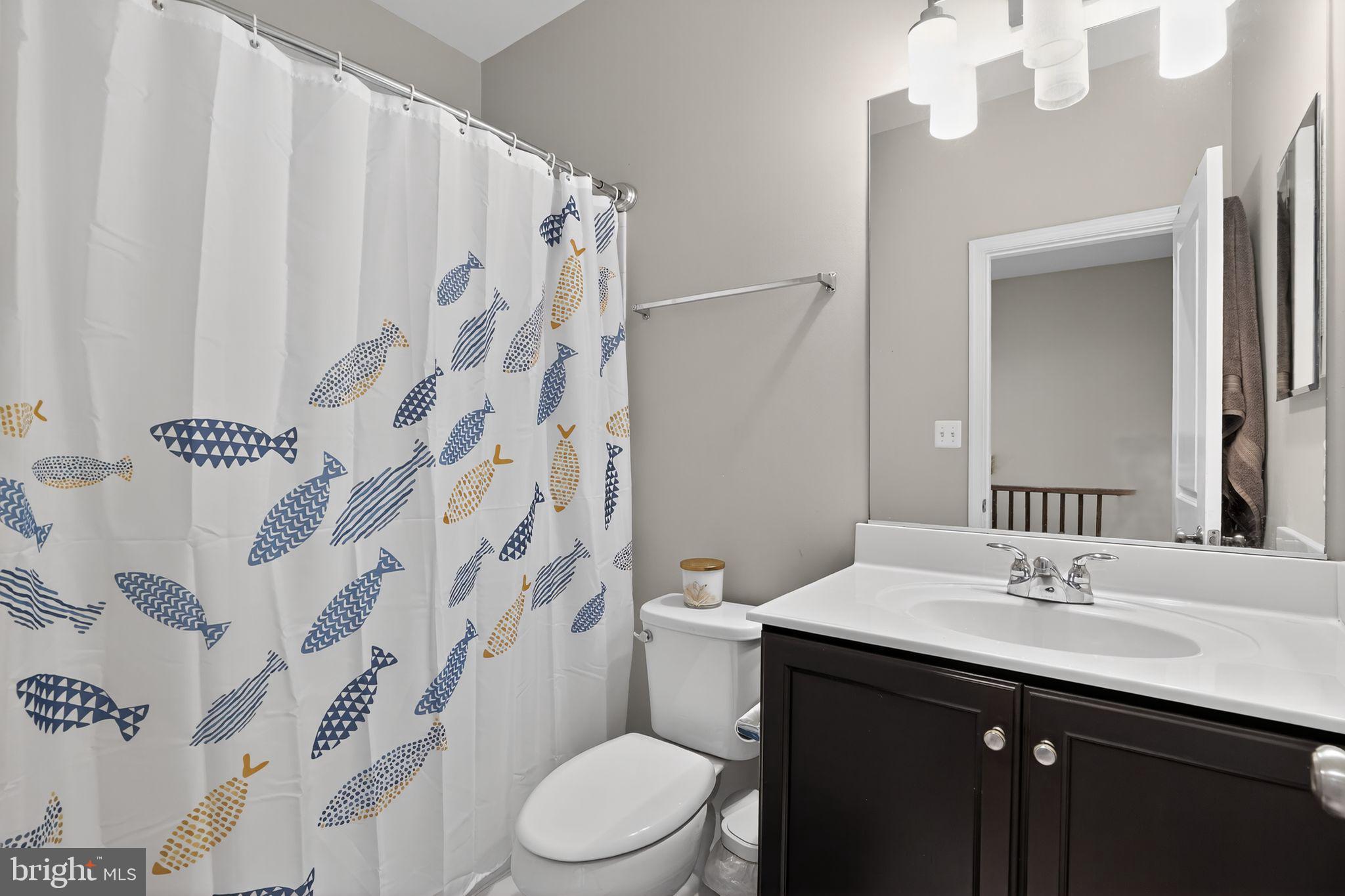 42239 Riggins Ridge Terrace Brambleton, VA 20148 - Photo 20 of 30 a bathroom with a sink vanity mirror and toilet