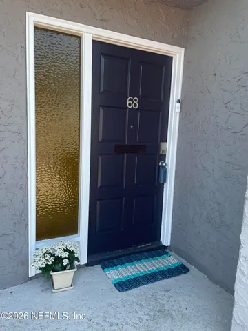 a view of an entryway door