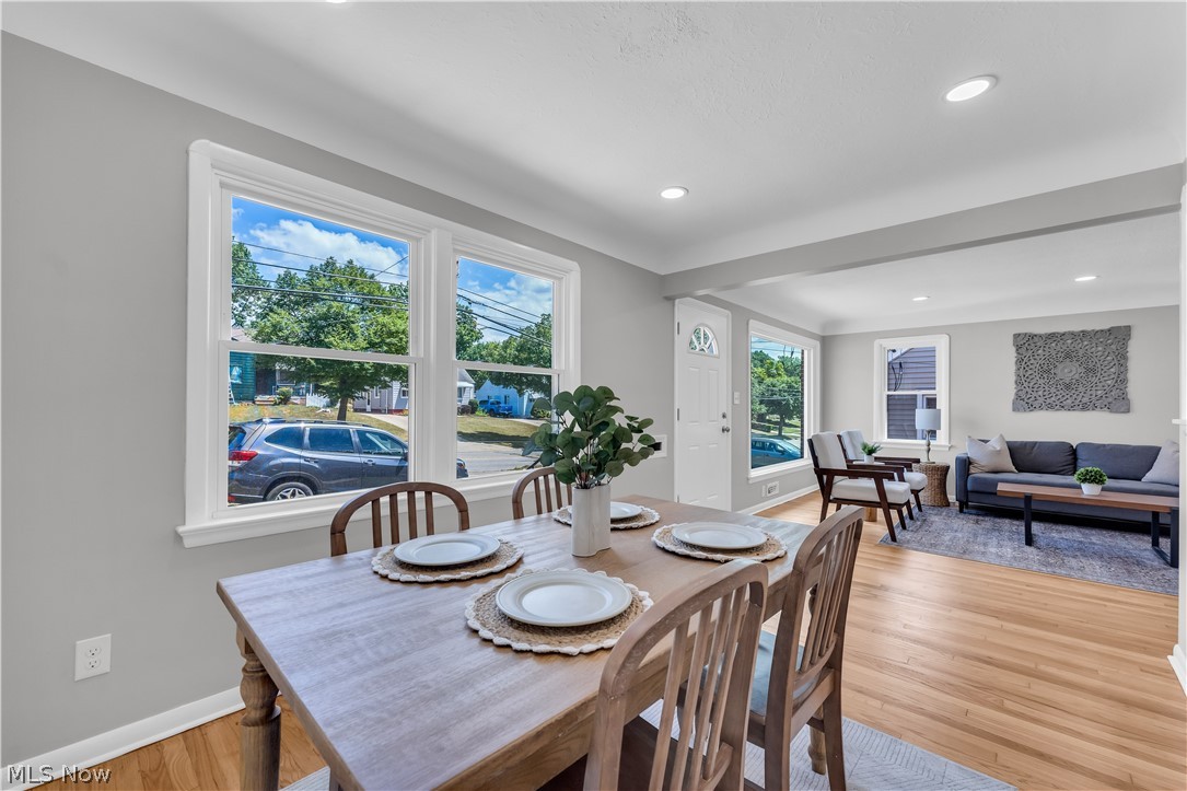 4322 Roadoan Road Brooklyn, OH 44144 - Photo 9 of 27 Dining room featuring light hardwood / wood-style flooring